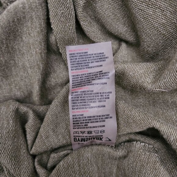 Gymshark Cross Back Marl Khaki Pull Over Hoodie Active Cropped Sweatshirt - Picture 10 of 10